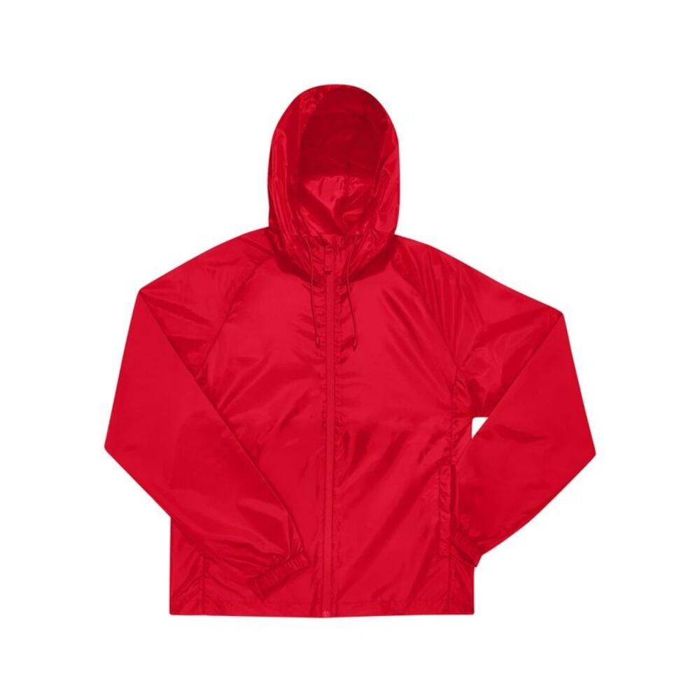 B&C Unisex Adult Reset Lined Windbreaker / Red